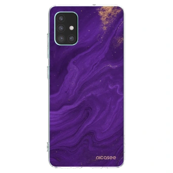 Picasee silikonový průhledný obal pro Samsung Galaxy M51 M515F - Fialová