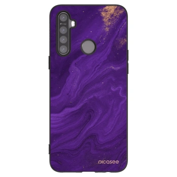 Picasee silikonový černý obal pro Realme 5 - Fialová