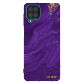 Picasee silikonový průhledný obal pro Samsung Galaxy A12 A125F - Fialová