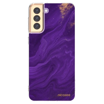 Picasee silikonový průhledný obal pro Samsung Galaxy S21+ 5G G996F - Fialová