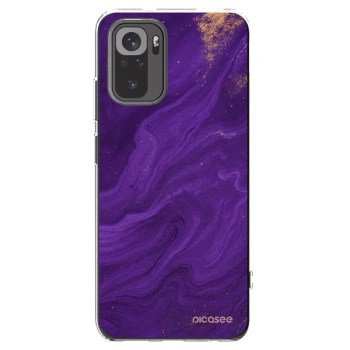 Picasee silikonový průhledný obal pro Xiaomi Redmi Note 10 - Fialová