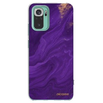 Picasee silikonový průhledný obal pro Xiaomi Redmi Note 10 Pro - Fialová
