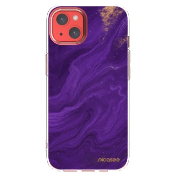 Picasee silikonový průhledný obal pro Apple iPhone 13 - Fialová