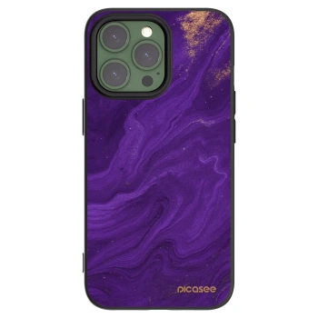 Picasee silikonový černý obal pro Apple iPhone 13 Pro - Fialová