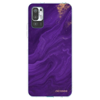 Picasee silikonový průhledný obal pro Xiaomi Redmi Note 10 5G - Fialová