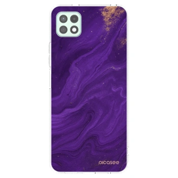 Picasee silikonový průhledný obal pro Samsung Galaxy A22 A226B 5G - Fialová