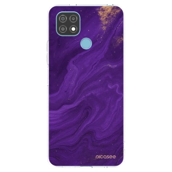 Picasee silikonový průhledný obal pro Realme C21 - Fialová