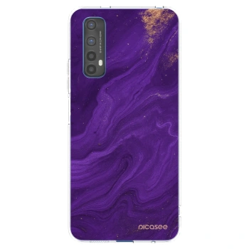 Picasee silikonový průhledný obal pro Realme 7 - Fialová