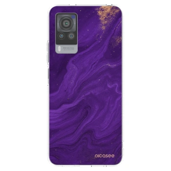 Picasee silikonový průhledný obal pro Vivo X60 Pro 5G - Fialová