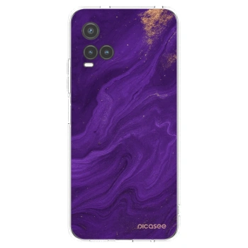 Picasee silikonový průhledný obal pro Vivo Y33s - Fialová
