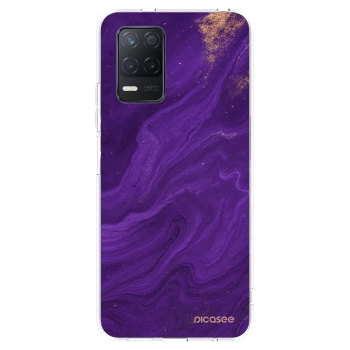 Picasee silikonový průhledný obal pro Realme 8 5G - Fialová
