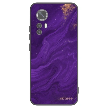Picasee silikonový černý obal pro Xiaomi 12 - Fialová