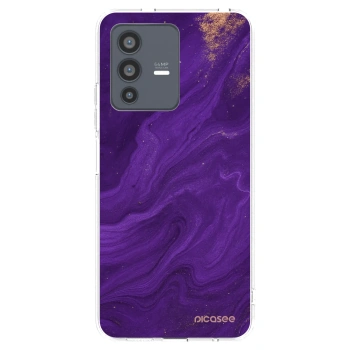 Picasee silikonový průhledný obal pro Vivo V23 5G - Fialová