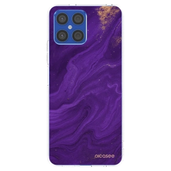 Picasee silikonový průhledný obal pro Honor X8 4G - Fialová