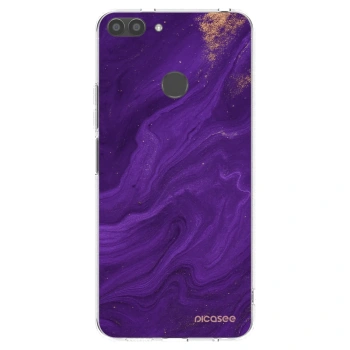 Picasee silikonový průhledný obal pro Huawei P Smart - Fialová