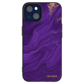 Picasee silikonový černý obal pro Apple iPhone 14 - Fialová