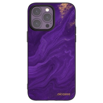Picasee silikonový černý obal pro Apple iPhone 14 Pro Max - Fialová