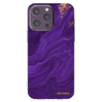 Picasee silikonový průhledný obal pro Apple iPhone 14 Pro Max - Fialová