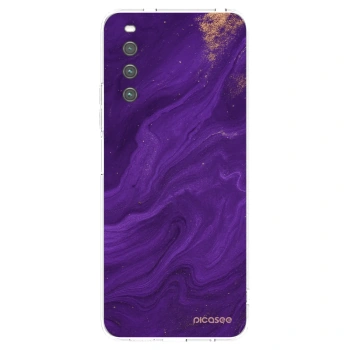 Picasee silikonový průhledný obal pro Sony Xperia 10 IV 5G - Fialová