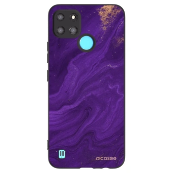Picasee silikonový černý obal pro Realme C21Y - Fialová