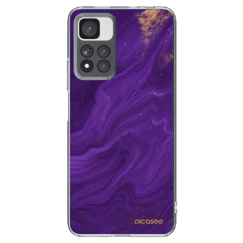 Picasee silikonový průhledný obal pro Xiaomi Redmi Note 11 Pro+ 5G - Fialová