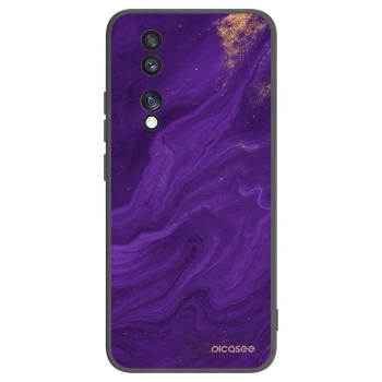 Picasee silikonový černý obal pro Honor 70 - Fialová