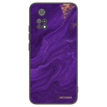 Picasee silikonový černý obal pro Xiaomi Poco M4 Pro - Fialová