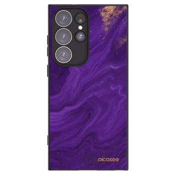 Picasee silikonový černý obal pro Samsung Galaxy S23 Ultra 5G - Fialová
