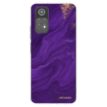 Picasee silikonový průhledný obal pro Xiaomi Redmi Note 11S 5G - Fialová