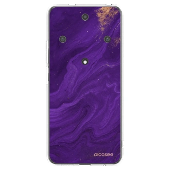 Picasee silikonový průhledný obal pro Honor Magic5 Lite 5G - Fialová