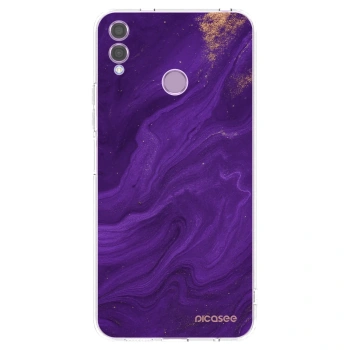 Picasee silikonový průhledný obal pro Honor 8X - Fialová