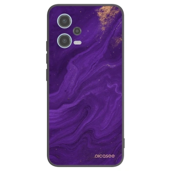 Picasee silikonový černý obal pro Xiaomi Redmi Note 12 5G - Fialová