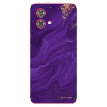 Picasee silikonový průhledný obal pro Motorola Moto G84 5G - Fialová