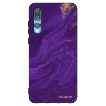 Picasee silikonový černý obal pro Huawei P20 Pro - Fialová