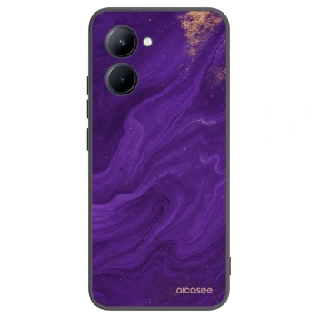 Picasee silikonový černý obal pro Realme C33 (2023) - Fialová