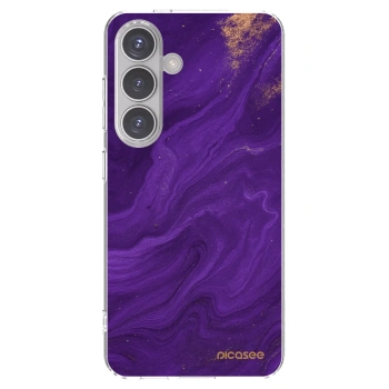 Picasee silikonový průhledný obal pro Samsung Galaxy S24 S921B 5G - Fialová