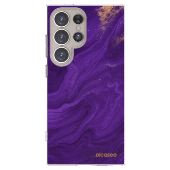 Picasee silikonový průhledný obal pro Samsung Galaxy S24 Ultra S928B 5G - Fialová