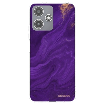 Picasee silikonový průhledný obal pro Xiaomi Redmi 12 5G - Fialová