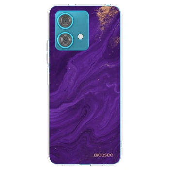 Picasee silikonový průhledný obal pro Motorola Edge 40 Neo - Fialová