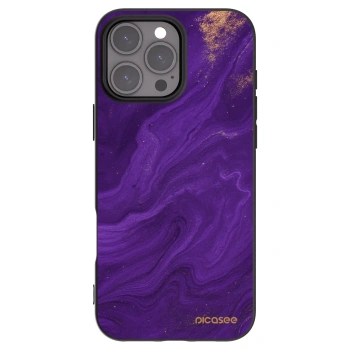 Picasee silikonový černý obal pro Apple iPhone 16 Pro Max - Fialová