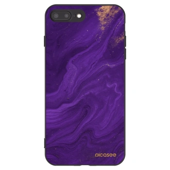 Picasee silikonový černý obal pro Apple iPhone 8 Plus - Fialová