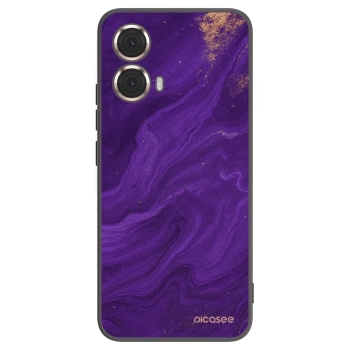 Picasee silikonový černý obal pro Motorola Moto G85 - Fialová