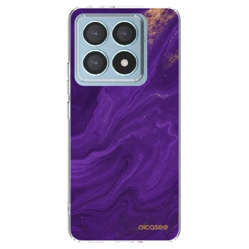 Picasee silikonový průhledný obal pro Xiaomi 14T Pro - Fialová