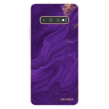 Picasee silikonový průhledný obal pro Samsung Galaxy S10 Plus G975 - Fialová