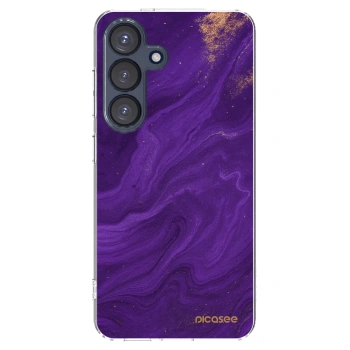 Picasee silikonový průhledný obal pro Samsung Galaxy S25 5G - Fialová