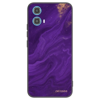 Picasee silikonový černý obal pro Motorola Moto G34 5G - Fialová