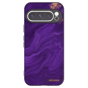 Picasee silikonový černý obal pro Google Pixel 9 Pro - Fialová