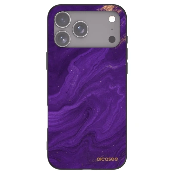 Picasee silikonový černý obal pro Apple iPhone 17 Pro Max - Fialová