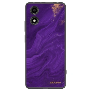 Picasee silikonový černý obal pro Motorola Moto E14 - Fialová