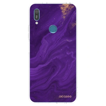 Picasee silikonový průhledný obal pro Huawei Y6 2019 - Fialová